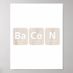 Affiche Éléments De Bacon _ Bbq Drôle, Grillage Porc _1