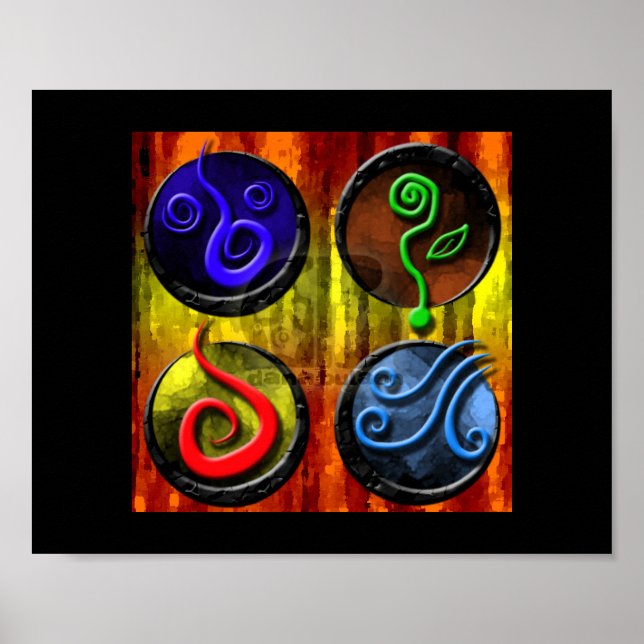 Affiche Éléments De L'Affiche Magique (Devant)