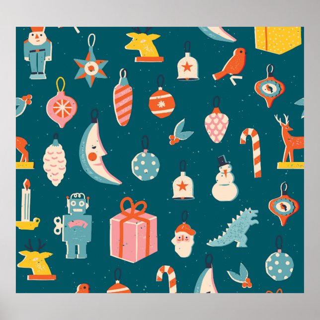 Affiche Éléments de Noël Jeu de vacances d'hiver (Devant)