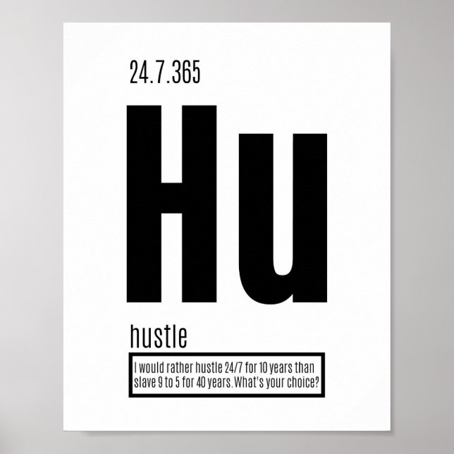 Affiche Éléments fondamentaux de la réussite - Hustle (Devant)