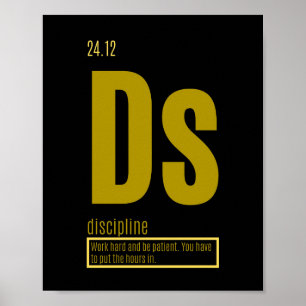Affiche Éléments fondamentaux du succès   Discipline