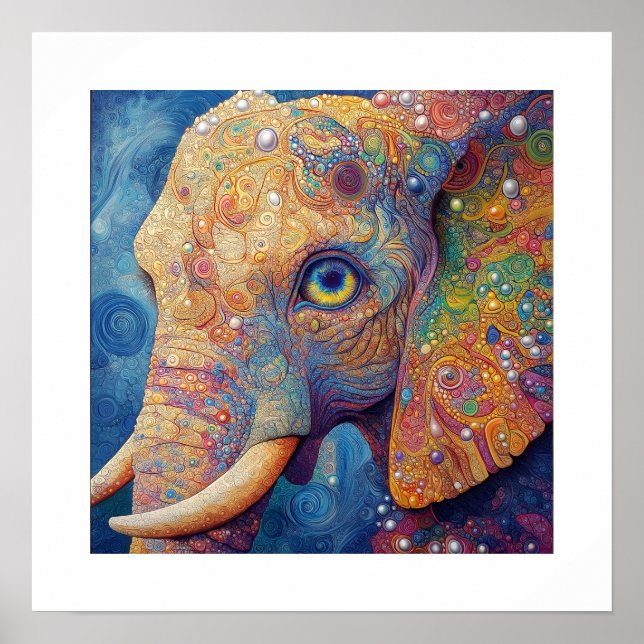 Affiche Eléphant à bijoux (Devant)