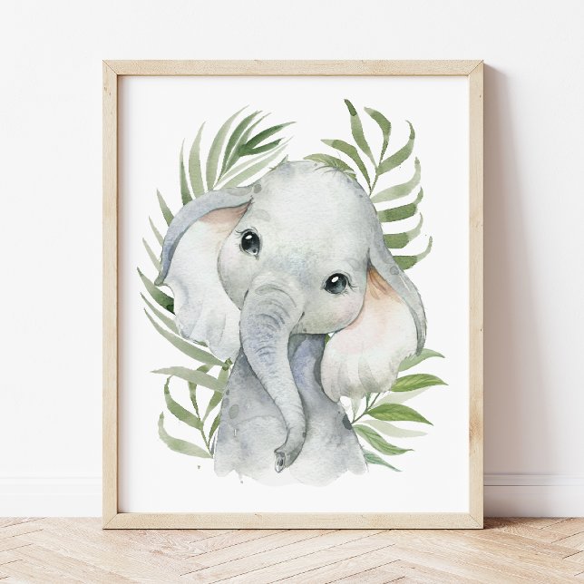 Affiche Éléphant, Animaux de la Jungle, Animaux Safari, Pa (Créateur téléchargé)