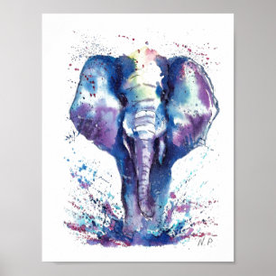 Affiche Éléphant art pour enfants