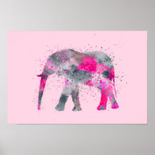 Affiche Éléphant Artsy