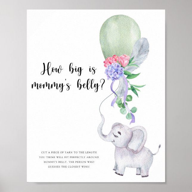 Affiche Elephant & Balloon Quelle taille est le jeu du ven (Devant)