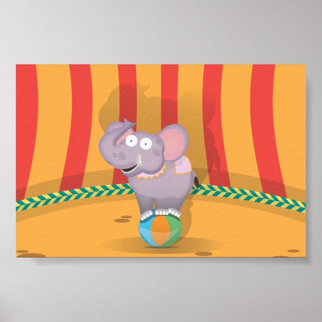 Affiche Éléphant de cirque (Devant)