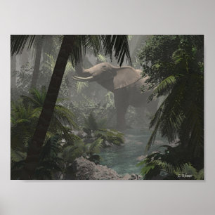 Affiche Éléphant de jungle