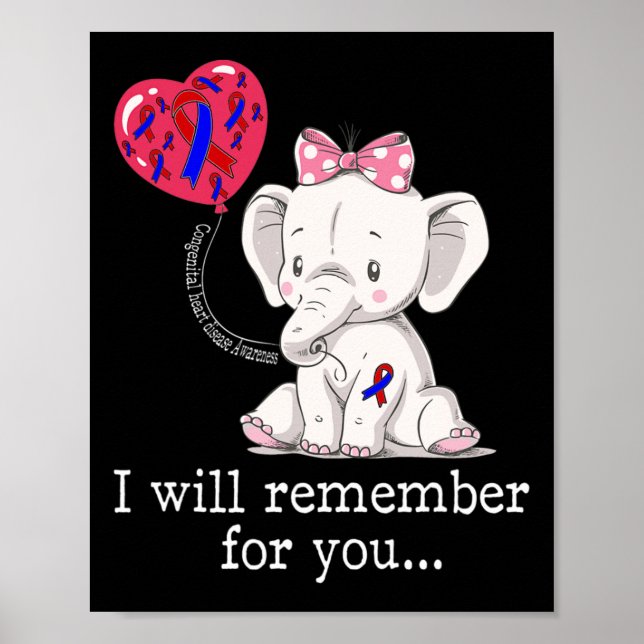 Affiche Eléphant de sensibilisation aux maladies cardiaque (Devant)