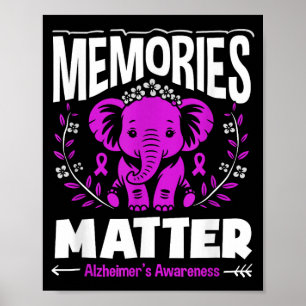 Affiche éléphant de soutien de sensibilisation à la maladi