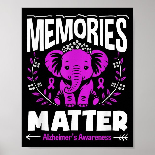 Affiche éléphant de soutien de sensibilisation à la maladi (Devant)