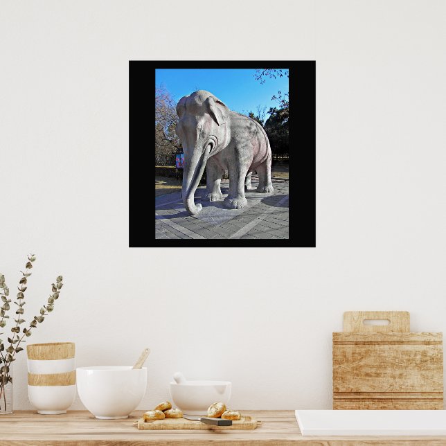 Affiche Eléphant des tombes Ming (Cuisine)