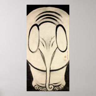 Affiche Éléphant d'Ito Jakuchu