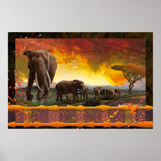 Affiche Elephant Family "The Bonds that Tie" (Devant)