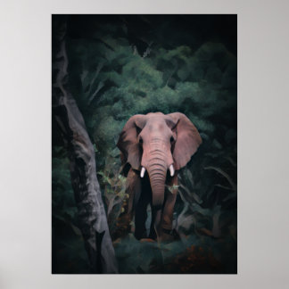 Affiche Eléphant forestier africain