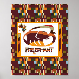 AFFICHE ELEPHANT GRATUIT PAR MASANSER PIXELAT