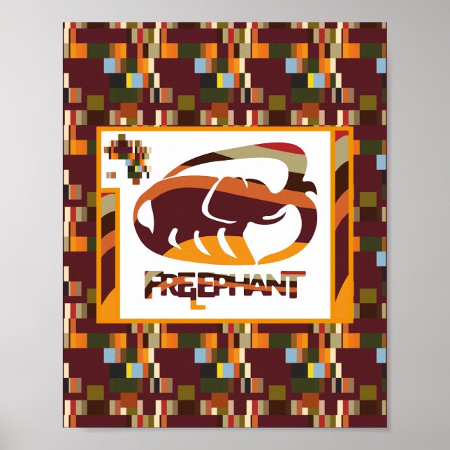AFFICHE ELEPHANT GRATUIT PAR MASANSER PIXELAT (Devant)