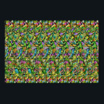 Affiche Elephant - Hidden 3D print<br><div class="desc">Stereogram illusion showing an elephant in the hidden 3D picture. Stereogram is an amazing optical 3D illusion. It looks like wallpaper with a repeating pattern, but there is a hidden 3D scene inside. To see it you will need to use a special viewing technique: see-through. You need to look through...</div>