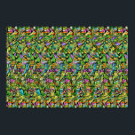 Affiche Elephant - Hidden 3D print<br><div class="desc">Stereogram illusion showing an elephant in the hidden 3D picture. Stereogram is an amazing optical 3D illusion. It looks like wallpaper with a repeating pattern, but there is a hidden 3D scene inside. To see it you will need to use a special viewing technique: see-through. You need to look through...</div>