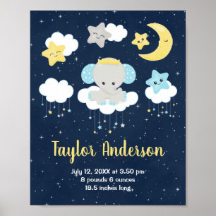 Affiche Eléphant Jaune et la Marine Statistiques de naissa