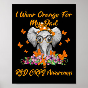 Affiche Elephant Je Porte Orange Pour Mon Papa Rsd Crps Aw