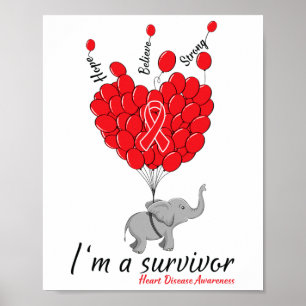 Affiche Éléphant Je Suis Un Survivant Sensibilisation aux