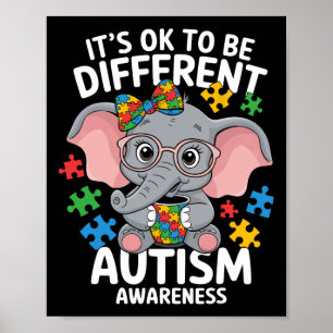 Affiche Eléphant mignon Différentes Sensibilisations sur l
