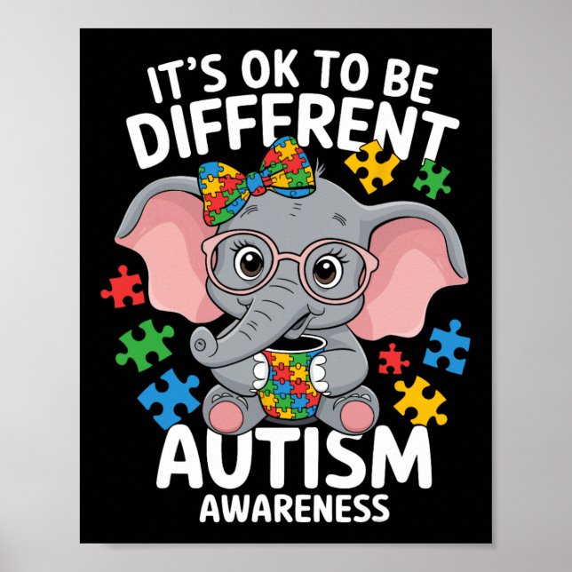 Affiche Eléphant mignon Différentes Sensibilisations sur l (Devant)