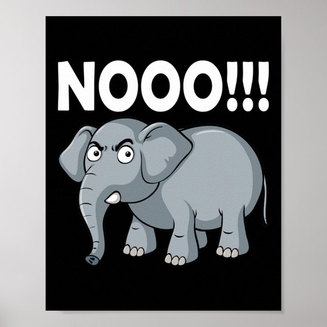 Affiche Elephant Non ! Dites Non Et Sauvez L'Elephant Cons (Devant)