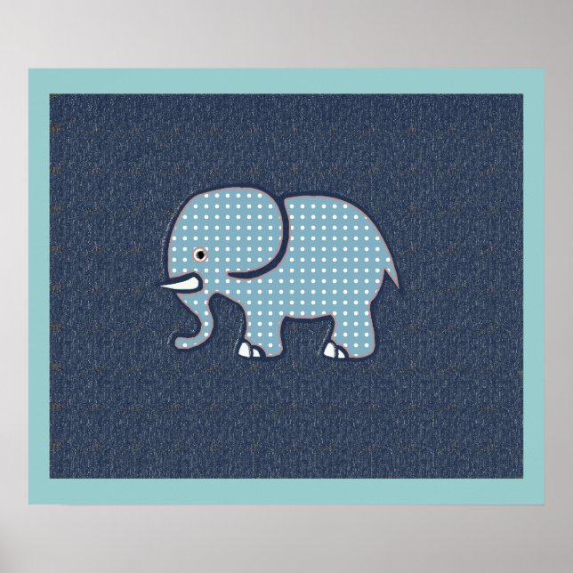 Affiche éléphant pour murs (Devant)