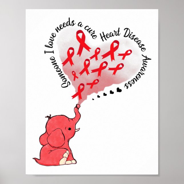 Affiche Éléphant Quelqu'un que j'aime a besoin d'un remède (Devant)