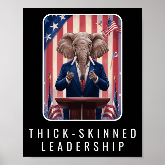 Affiche Éléphant Républicain Dirigeant Amérique Politique  (Devant)