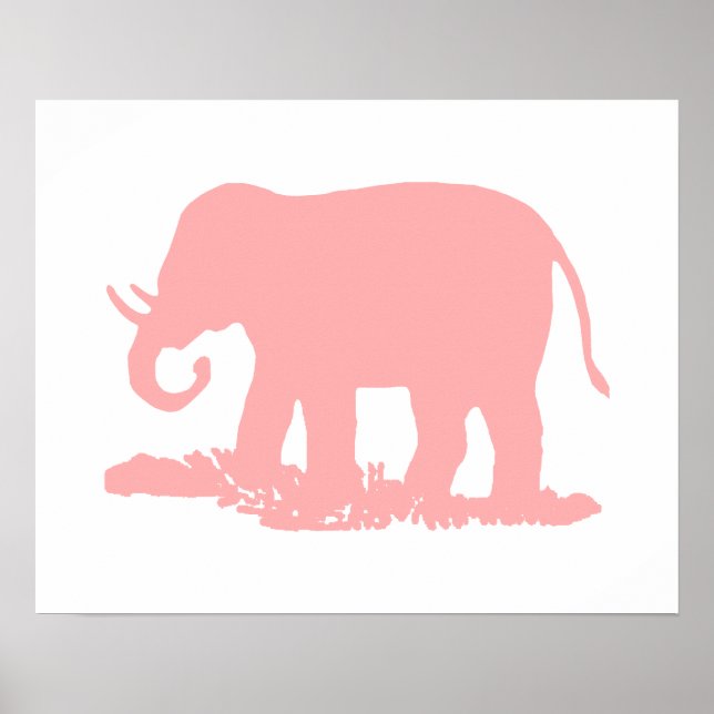 Affiche Eléphant rose (Devant)