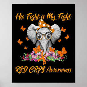 Affiche Elephant Sa lutte est ma lutte RSD RCPS sensibilis
