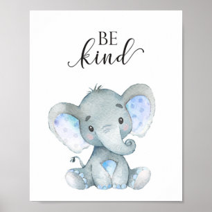 Affiche Elephant Safari Nursery Wall Art Animal Citation