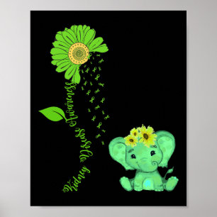 Affiche Eléphant Tournesol Costum de sensibilisation aux m