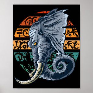 Affiche Elephantopus Tentacule Trompe Lovecraft