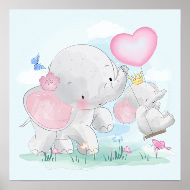 Affiche Eléphants (Devant)