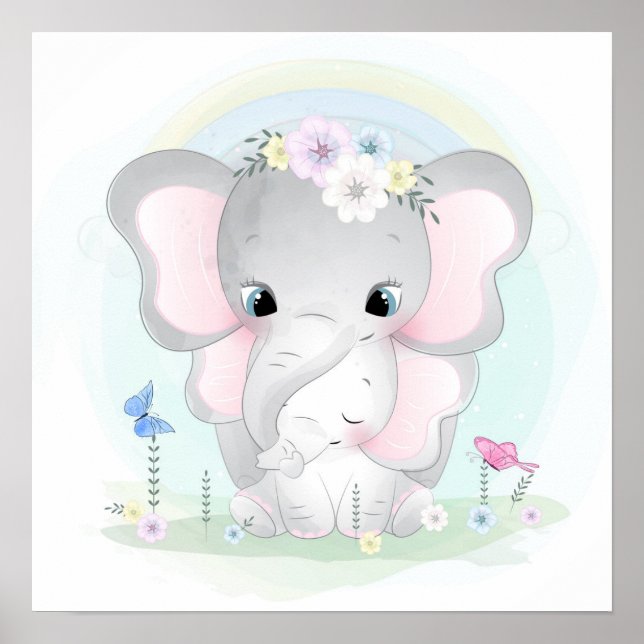 Affiche Eléphants (Devant)