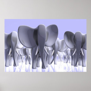 Affiche Eléphants !