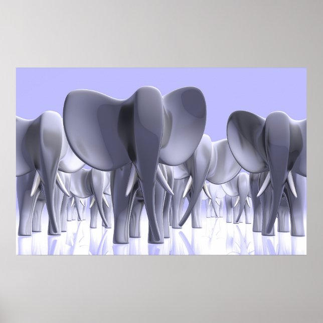 Affiche Eléphants ! (Devant)