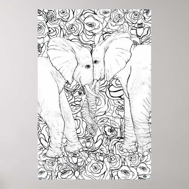 Affiche Éléphants Loyaux (Devant)