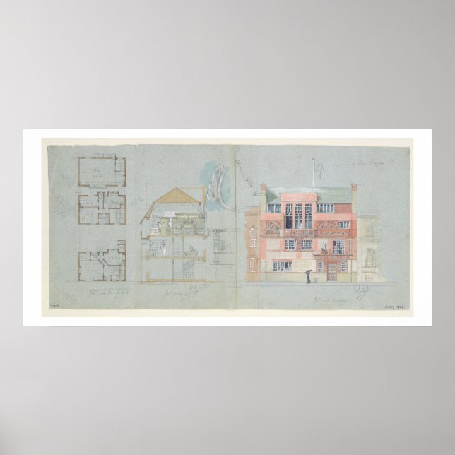 Affiche Elevage avant et section pour maison et studio f (Devant)