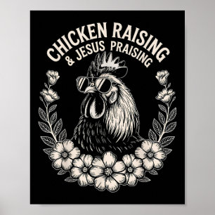 Affiche Élevage De Poulet Et Louange De Jésus