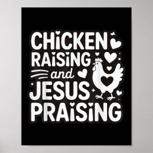 Affiche Élevage De Poulet Et Louange De Jésus