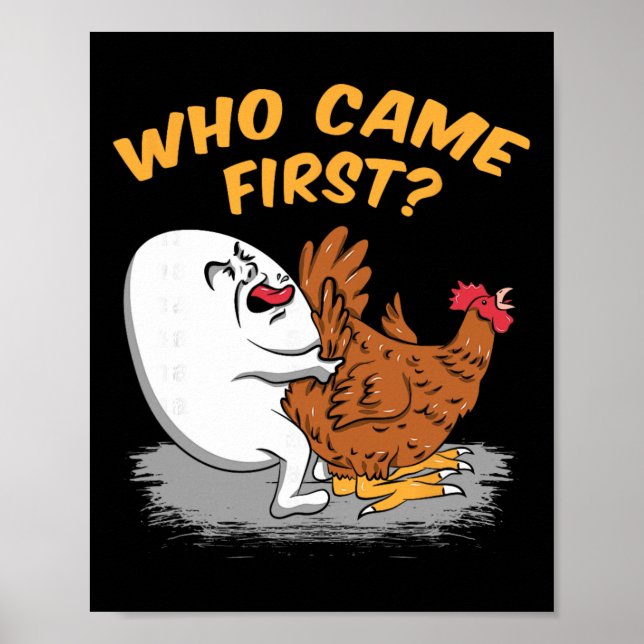 Affiche Élevage de poulets - Qui est venu le premier éleve (Devant)
