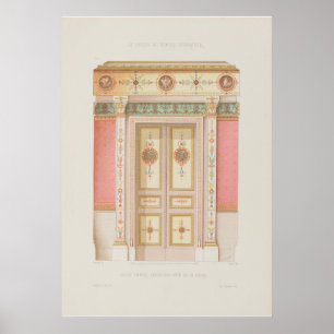 Affiche Élévation de porte du Salon Empire de Desaint 1910