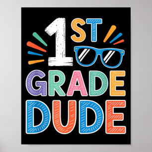 Affiche élève de 1re année de retour à l'école élève de pr