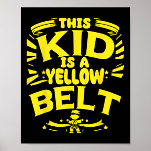 Affiche Élève de karaté ceinture jaune d'arts martiaux