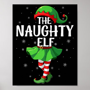 Affiche Élève de Noël Naughty Elf Filles Femmes Elf Squad